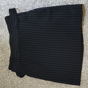 NWT Belted Pinstripe Skirt